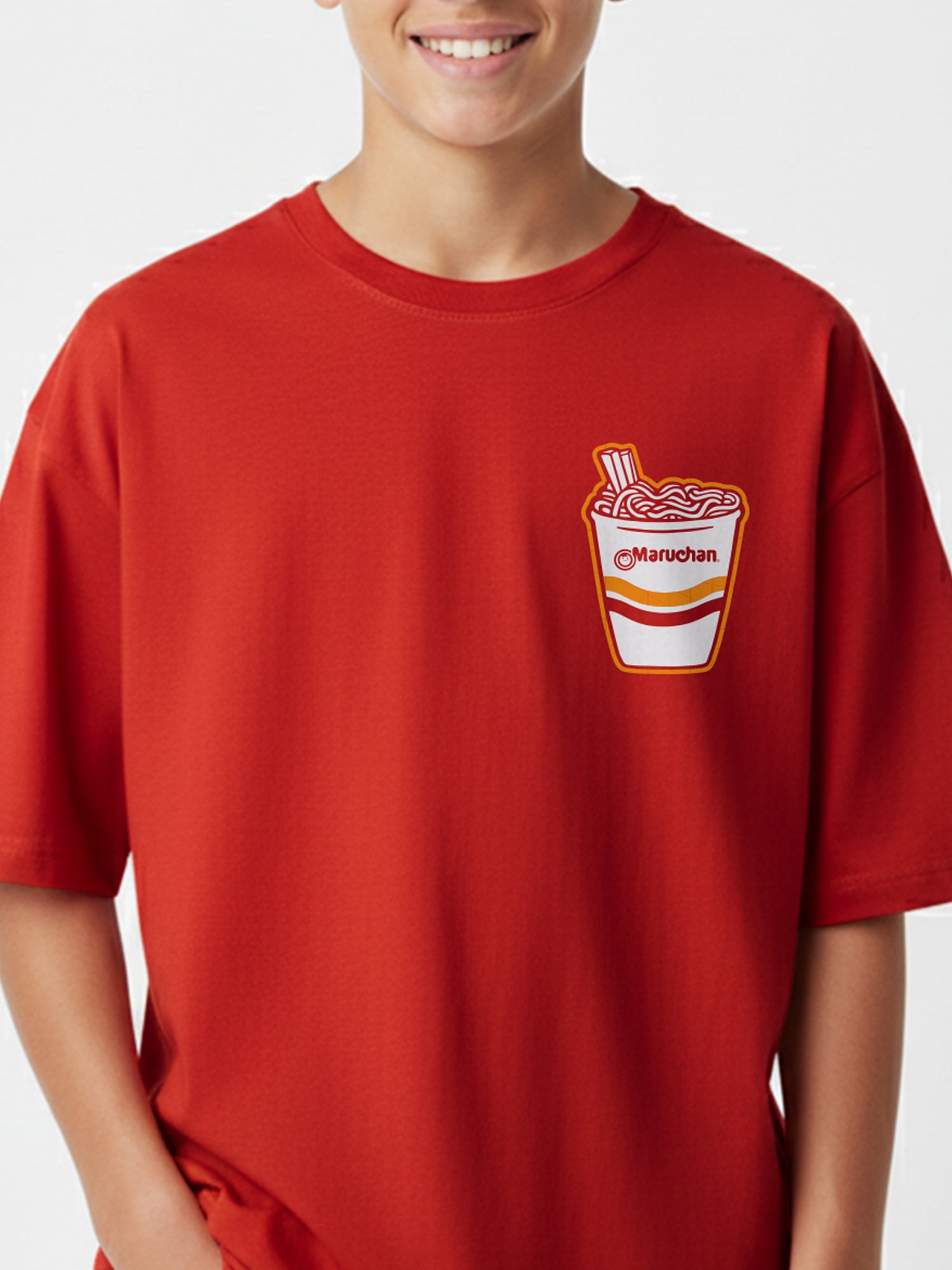 Maruchan, Boys' Elevated Front and Back Graphic T-Shirt, Ramen Vibes, Sizes 4-18