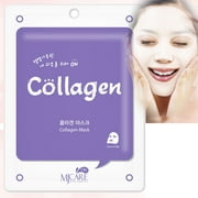 The Elixir Beauty MJ ON Korean Beauty Collagen Premium Essence Full Face Facial Mask Sheet Pack Collagen Essence 22g (Pack of 10)