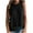 Black, variant on Tops for Women Trendy Blue Solid Ribbed Crew Neck Sleeveless Tank Tops Women Tank Tops XL