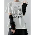 thumbnail image 4 of YooGuoGuo Women's Heart Knit Arm Warmers Y2k Arm Sleeves Fingerless Gloves, 4 of 6