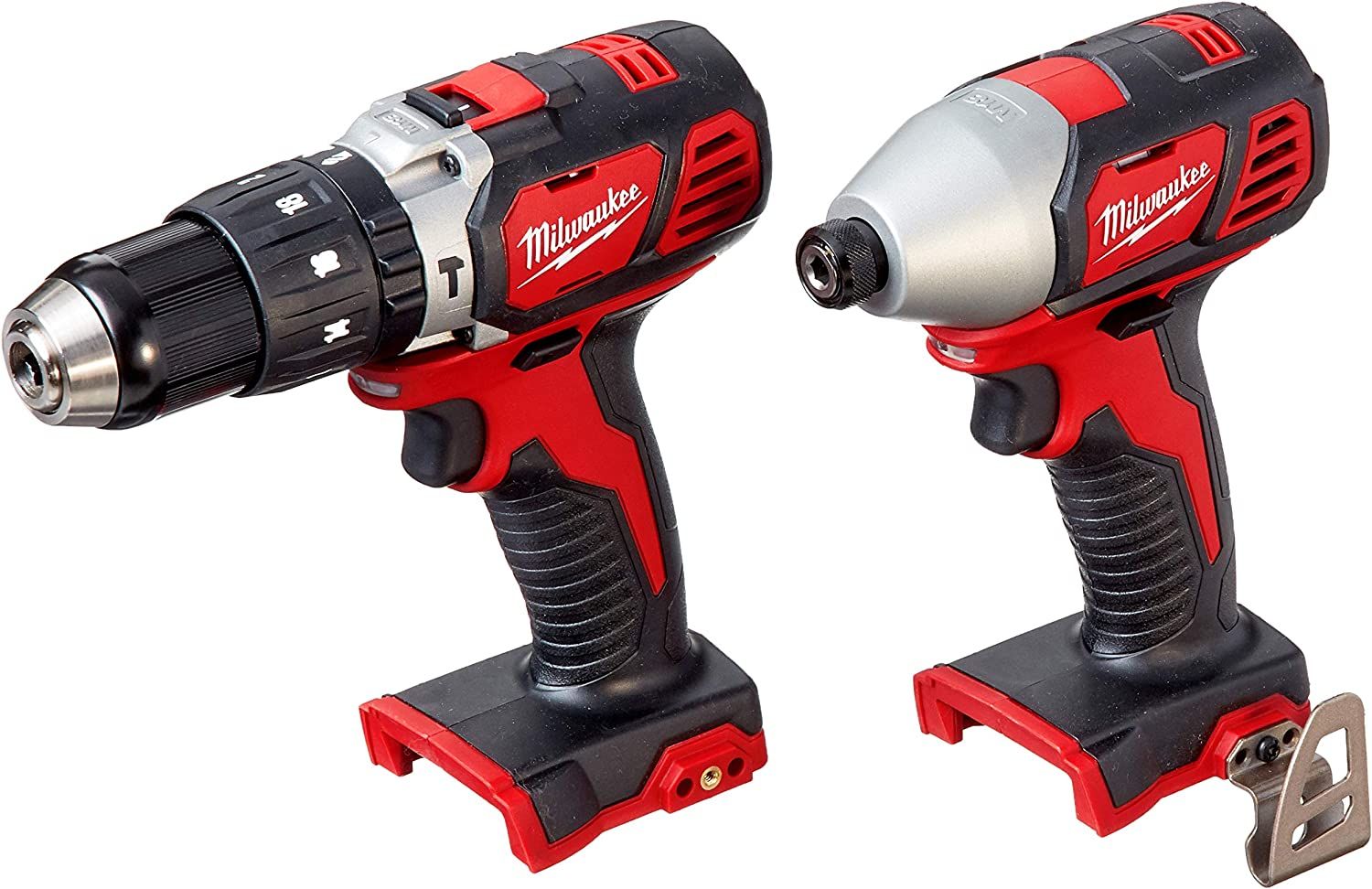 Milwaukee 2695-24 M18 18V Cordless Power Tool Combo Kit with Hammer Drill,  Impact Driver, Reciprocating Saw and Work Light, Batteries, Charger and  Tool Case Included