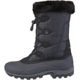 thumbnail image 5 of Kamik Momentum Black II Pull On Rounded Toe Waterproof Fur Trim Ankle Snow Boots (Black II, 6), 5 of 6