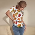 thumbnail image 5 of Naloa Hot Dog Burger Women's Short-Sleeved Onesie, One-Piece Swimsuit for Parties, dates, clubs - Medium, 5 of 9