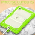 thumbnail image 6 of ELEHOLD for Samsung Tab A7 10.4 inch 2020 SM-T500 Ragged Case, Soft Silicone Hard PC Shoulder Strap Built-Kickstand Anti-Drop Shockproof Heavy Duty Protective Cover Case,Green, 6 of 10