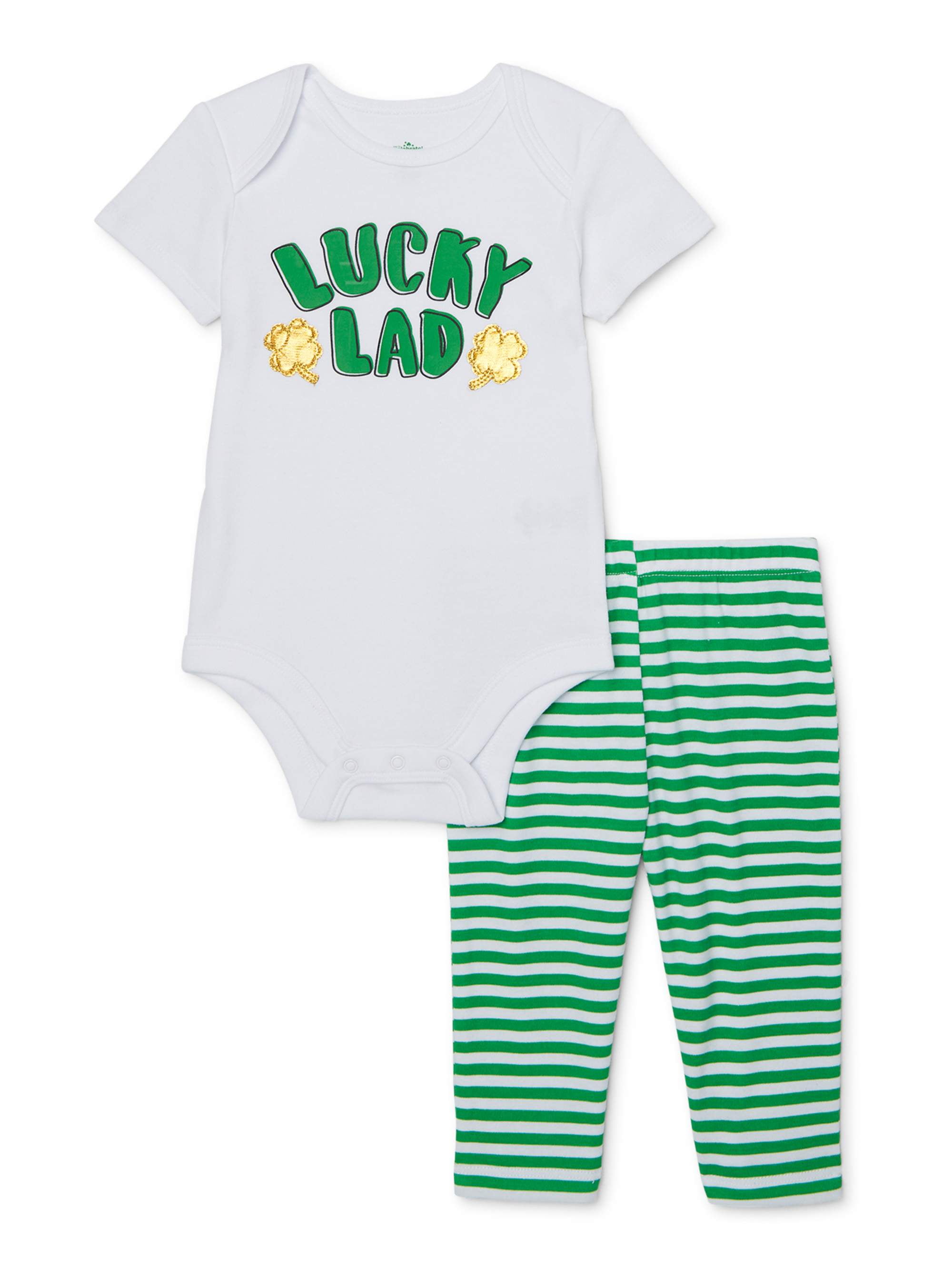 Lucky Child Baby Footed Pants 3 Pack Set Zoo Animals