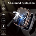 thumbnail image 3 of CAVN PC Case Compatible with Apple Watch Series 6 5 4 SE 44mm Ultra Thin HD Tempered Glass Glass Screen Protector 2 Pack, 3 of 8