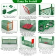 thumbnail image 5 of Zorpupoa 38in 2 Door Live Animal Cage Trap For Animals Under 18LBS Easy To Setup Humane Galvanized Iron Trap Cage For Raccoons Armadillos Groundhogs Muskrats Opossums Skunks, 5 of 10