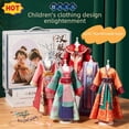 thumbnail image 1 of Paquete de material de hanfu de estilo antiguo con diseño de ropa de juguete de bricolaje hecho a mano para niños, muñeca creativa de moda nacional hecha a mano, regalo para mujeres, 1 of 1