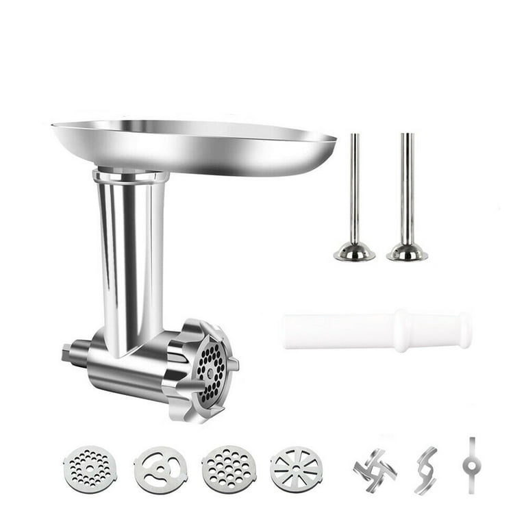 Silver Metal Food Grinder Attachment For Kitchenaid Stand Mixer Stainless  Steel