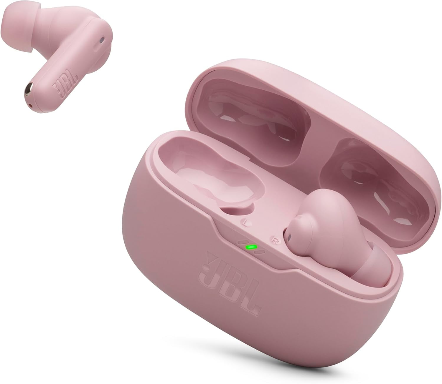 Open Box JBL Vibe Beam 2 - True Wireless Noise Cancelling Earbuds Pure Bass Sound & Smart Ambient Technology, 4mics for Crisp, Clear Calls, up to 40Hrs of Playback, IP54 Dust & Water Resistant (Pink)