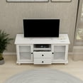 thumbnail image 2 of DUOSONG Ultra White Changhong Glass Tv Cabinet White MDF Furniture Primary Living Space Cabinets, 2 of 7