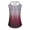 thumbnail image 3 of Jewelreauty Womens Hoodies Tank Tops Casual Drawstring Sleeveless Workout Shirts Casual Athletic Gym Blouse (3XL, Wine), 3 of 3