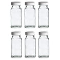 thumbnail image 2 of Gexandy 6 pcs 6 oz Glass Spice Jars with Shaker and White Lid …, 2 of 2