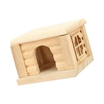 Fzaqwen Hamster House Cage Decor Hamster Hideout with Window Rabbit Habitats for Gerbils