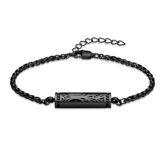 Tree of Life Urn Bracelet for Men Women Bar Cremation Jewelry for Ashes Keepsake Bracelet Urn Locket Ashes Urn Bangle