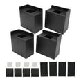 thumbnail image 4 of 4 PCS 4in L Shaped Anti Vibration Pads Rectangular Non Slip Foot Pad Bed Risers for Washing Machine Sofa Furniture, 4 of 7