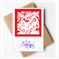 thumbnail image 1 of Paper-cut Tiger Animal China Zodiac Welcome Back Greeting Cards Envelopes Blank, 1 of 3