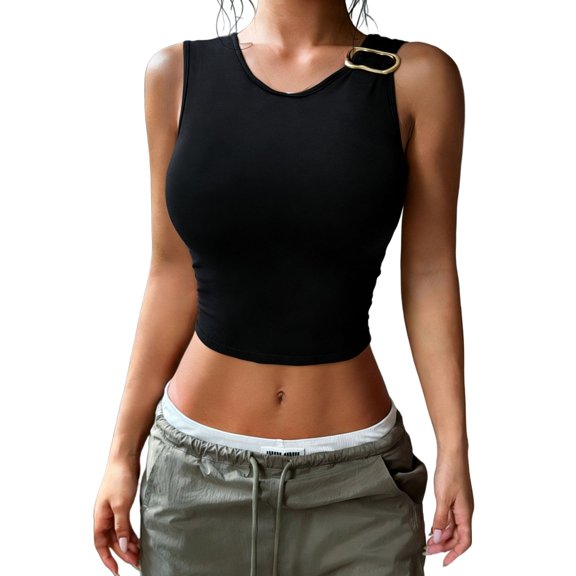 Crop Tops For Women Sleeveless Tops For Women Fitted Tank Tops For Women Short Sleeve Top For Women Soft Tank Tops For Women Tank Tops For Women Fitted Shirts For Women Causal Top