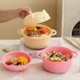 thumbnail image 2 of Microwave Ramen Bowl Instant Noodles Bowls With Lid Plastic N ew, 2 of 5