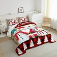 thumbnail image 3 of Manfei Santa Claus 3-Piece Full Size Comforter Sets,Geometric Buffalo Bedding Comforter Set,Rustic Cabin Lightweight Bedding Sets,Ultra Soft Cartoon Home Decor,Reversible, 3 of 8