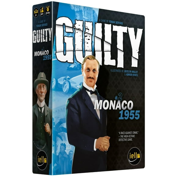 IELLO: Guilty: Monaco 1955 - Cooperative Deduction Game, Murder Mystery Investigation, Realistic Details, Ages 14+, 1-99 Players, 180-240 Minutes