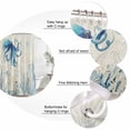 thumbnail image 3 of Blue Octopus Coastal Bathroom Shower Curtains with 12 Hooks Waterproof Shower Curtain for Stalls and Bathtubs Coral Summer Beach Nautical Ocean Beige Decorative Bathroom Privacy Curtain 72x78 Inches, 3 of 9