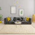 thumbnail image 3 of Softlife Stylish Soft Shaggy Velvet Carpet for Living Room/Bedroom, Fluffy Rugs,6' x 9',Ivory White, 3 of 7