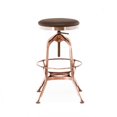 thumbnail image 1 of Design Lab MN LS-9200-COPBRN Toledo Réglable Vintage Cuivre Rembourré Siège Brun Barstool&44; 25 - 29 Po., 1 of 1