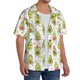 thumbnail image 2 of Balery Avocado Playing Music Camisa Casual de Manga Corta con Botones para Hombre, Texturizada, Estilo Cubano, para Playa, Verano-4X-Large, 2 of 5