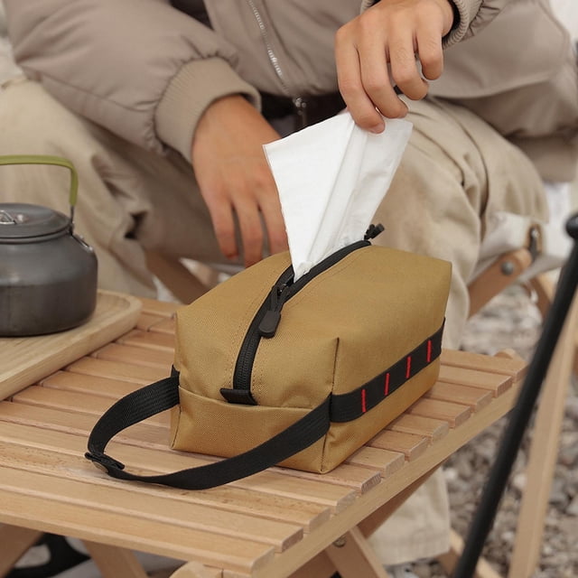Étui à Mouchoirs Extérieur Porte-Papier Rectangle Porte-Serviette Kaki