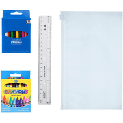 52 Piece Back to School Supply Kit for K-12 - Essentials Box of Supplies Bundle Value Pack for Students All Ages