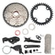thumbnail image 3 of Kit de cambio de bicicleta con volante de inercia de 46T, liviano y grupo de 8 velocidades, con cadena de cambio y desviador trasero para bicicletas de montaña y de carretera, placa de dientes de 36T, 3 of 15