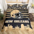 thumbnail image 2 of Manfei Gold Rugby Helmet Comforter Cover Full,Football Sport City Bedding Full Size,Boys Ball Game Bedroom Set For Boys Kids,Super Cozy Room Decor Reversible（No Comforter）,3-Piece, 2 of 6