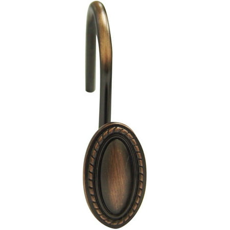 Elegant Home Decorative Shower Hooks, Rubbed Bronze