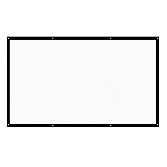 amdohai H120 Indoor & Outdoor 120'' Portable Projector Screen, Dacron, with 8 Double-sided Adhesives & 8 Sticking Hooks, White, H120, (New), 1 Count