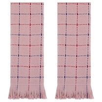 Unique Bargains Cotton Absorbent Soft Hand Towel Set Pink