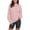 Pink, variant on YVNAURA Mock Neck Sweatshirts for Women Oversized Drop Shoulder Long Sleeve Pullover Tops Side Slit Loose Fit Cozy Fleece Casual Work Fall Winter Tunic Shirts, Beige,L