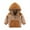 Brown, variant on LYMAYTER Kids Unisex Fleece Jacket Boys Girls Hooded Thicken Outerwear Toddler Long Sleeve Warm Coat for 9 Months-7 Years