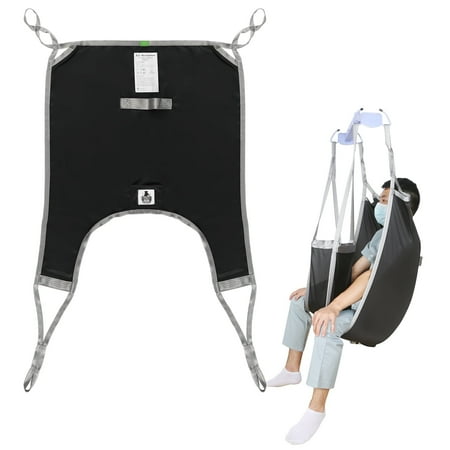 EZ Assistive Patient Lift Sling with Divided Leg for Patient Transfer Red Hoyer iftl sling, 500lb Weight Capacity (Large Size )