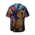 thumbnail image 6 of Lsque Scooby-Doo print Men's Cuban Collar Short Sleeve Shirt Summer Beachwear Casual Button Down Fashionable Vacation Leisure Shirt-Large, 6 of 7
