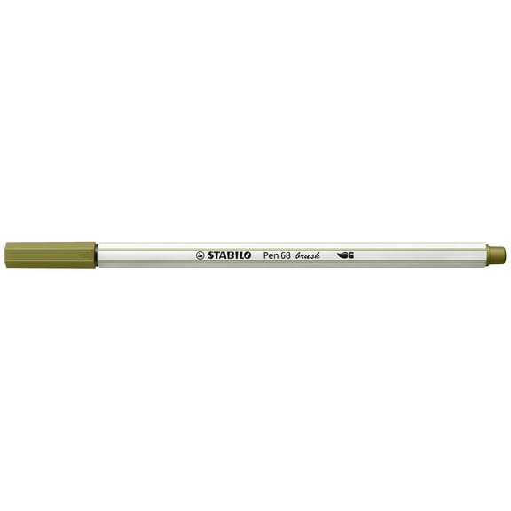 STABILO Pen 68 Brush, Mud Green