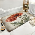 thumbnail image 5 of Flower Art Red Poppy Bath Rug for Bathroom, Hippie Style, Rustic Farmhouse Bath Mat, Bath Mat Soft Non Slip Bath Rugs Indoor Doormat 20"x32", 5 of 7