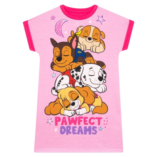 Camisón Paw Patrol Skye para niñas, manga corta, rosa, 5 años