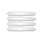 thumbnail image 1 of 4 rollos de papel higiénico de plástico con resorte, color blanco, aptos para todo tipo de estilos, repuesto para porta rollos de baño., 1 of 4