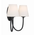 thumbnail image 6 of JUN-10322-BF Crystorama Lighting Juno - 2 Light Wall Mount-13 Inches Tall and 15 Inches Wide-Black Forged Finish, 6 of 16