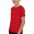 thumbnail image 2 of zbxnLI Boys Girls Athletic Shirts Girls Short Sleeve Quick Dry T Shirt Solid Color Basic Tee Tops Kids Sports Activewear Top, 2 of 7