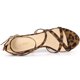 thumbnail image 4 of Sandalias con Correa de Tobillo y Plataforma con Cremallera y Tacón de Aguja para Mujer Allegra K Leopardo 36, 4 of 6