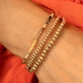 thumbnail image 4 of YOMHARY Gold Bracelets for Women, Dainty 14K Gold Plated Bracelet Stack Gold Beaded Bracelet Set Waterproof Chain Stackable Bracelets Cute Minimalist Womens Jewelry Trendy for Teen Girls Gift, 4 of 6