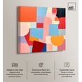 thumbnail image 2 of Square Shapes Area Canvas Retro Geometric Abstract Wall Art by Art Remedy, Gallery Wrapped, 16" x 16", 2 of 7