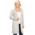 thumbnail image 2 of Moa Collection Women's Long Sleeve Casual Duster Classic Solid Long Body Cardigan, 2 of 5